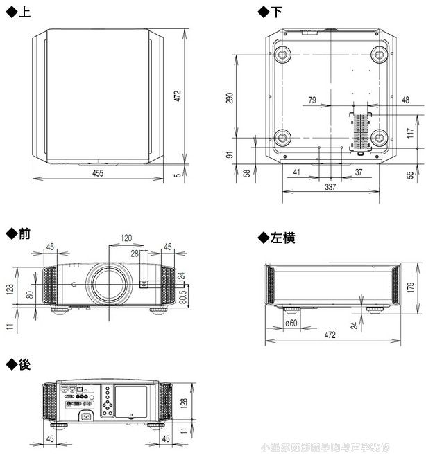 JVC DLA-XC7800RB投影尺寸
