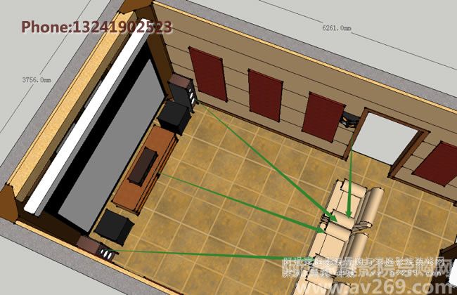北京家庭影院装修设计效果示意分解图