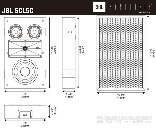 JBL SCL5Cװߴ