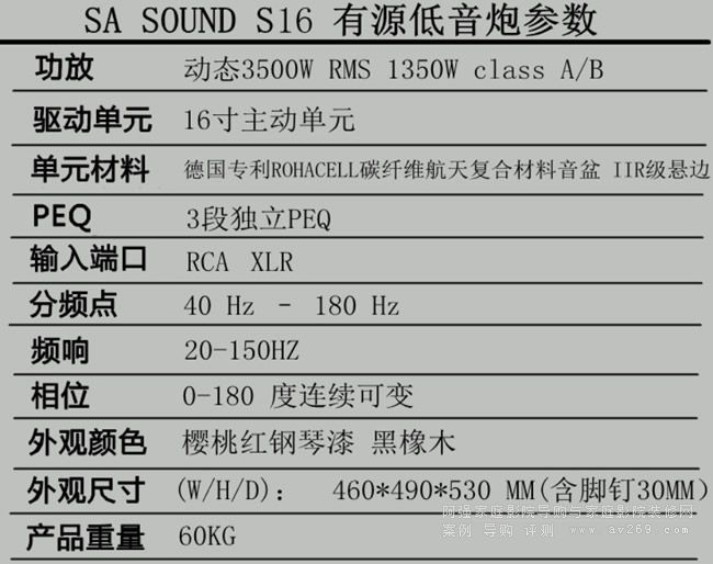 SA Sound S16 Դڲ