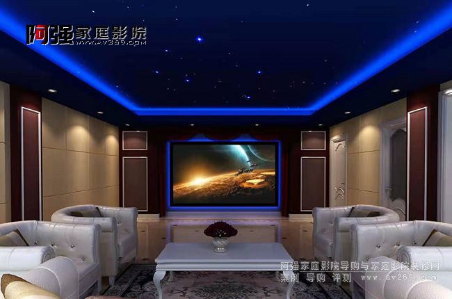简约欧式家庭影院装修设计效果图
