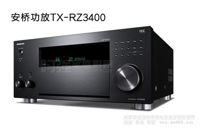 安桥旗舰功放TX-RZ3400，11声道功率输出