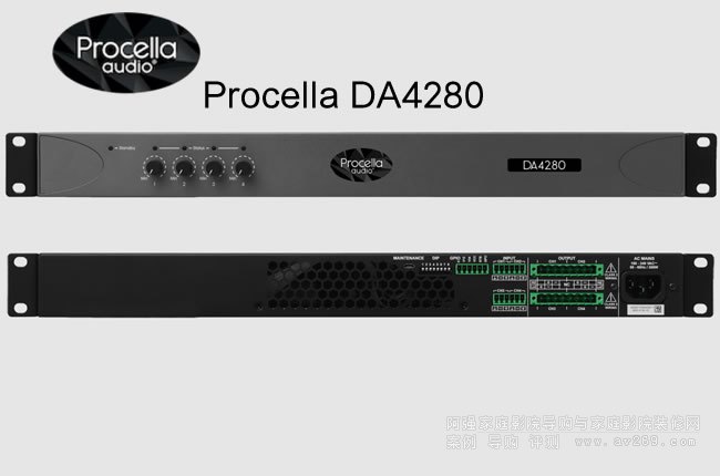 Procella DA4280 四通道280W功放介绍