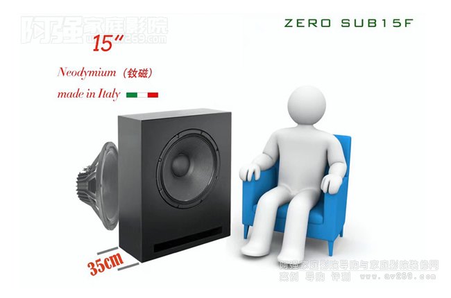 英国STOXSOUND  ZERO-SUB15F，大口径超薄15英寸影院低音音箱