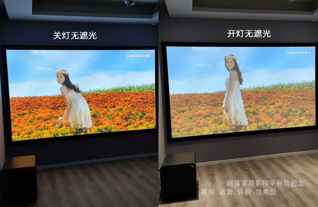 ���ص��µ�ͶӰ��Ч���Ա�